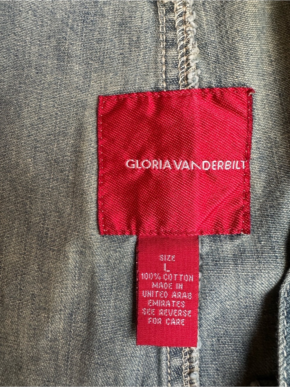 Gloria Vanderbilt Y2K Blue Denim Overall W/ adjustable straps and pockets - Picture 4 of 4